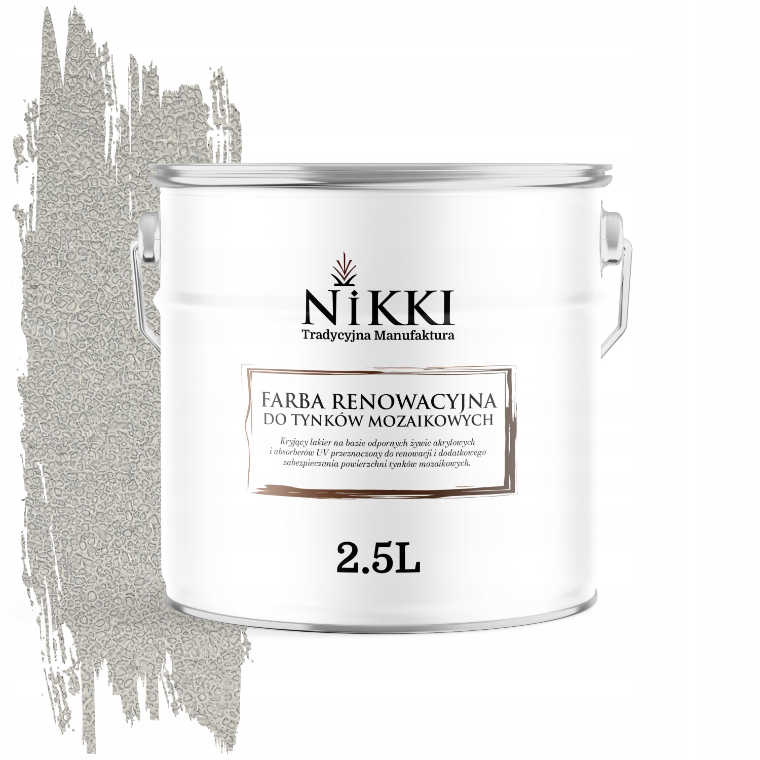 Renovačná farba na mozaikovú omietku 2.5L Obnova Biela Signálová RAL9003