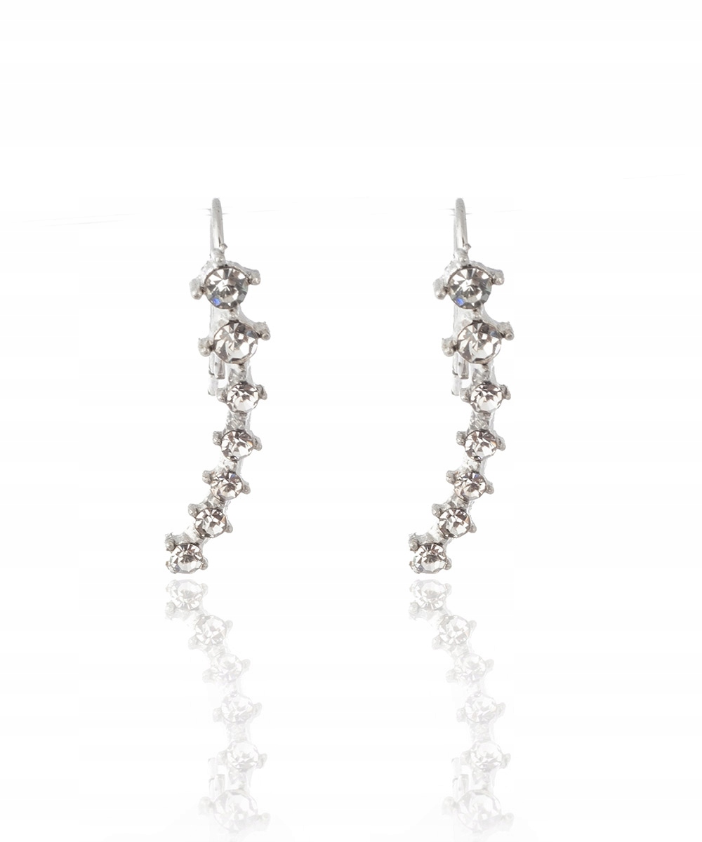 

Kolczyki delikatne kryształki srebrne