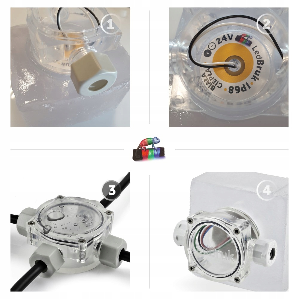 4x Kostka Brukowa LED LedBruk 24V 15x15cm BZ 5300K Klasa efektywności energetycznej - stara klasyfikacja A+