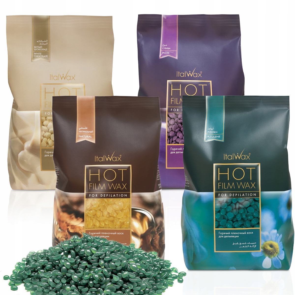 4x 500g WOSK TWARDY ItalWax do DEPILACJI dropsy
