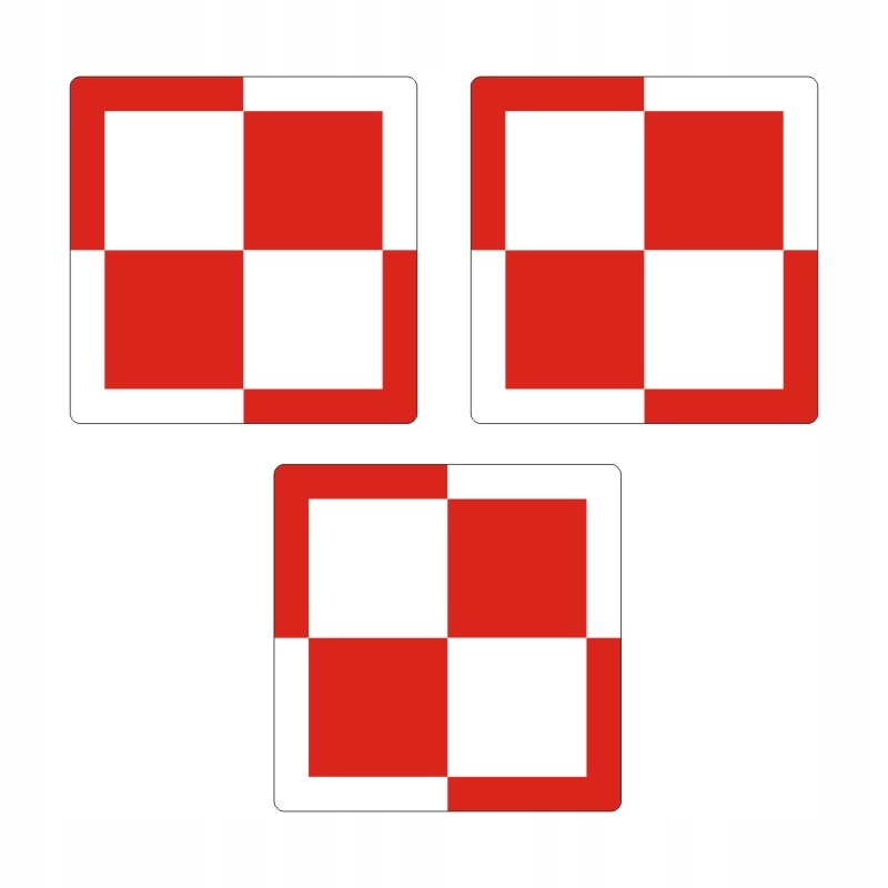 Naklejki Szachownica Lotnicza Polska 6 cm