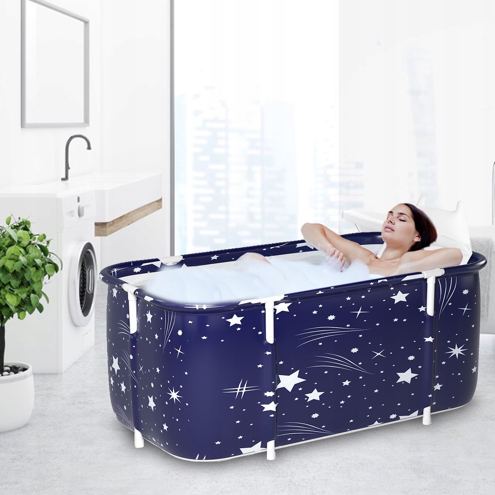 2024 Wanna Przenośna Rodzinna 140*60 cm PVC Błękit Rozgwieżdżonego Nieba