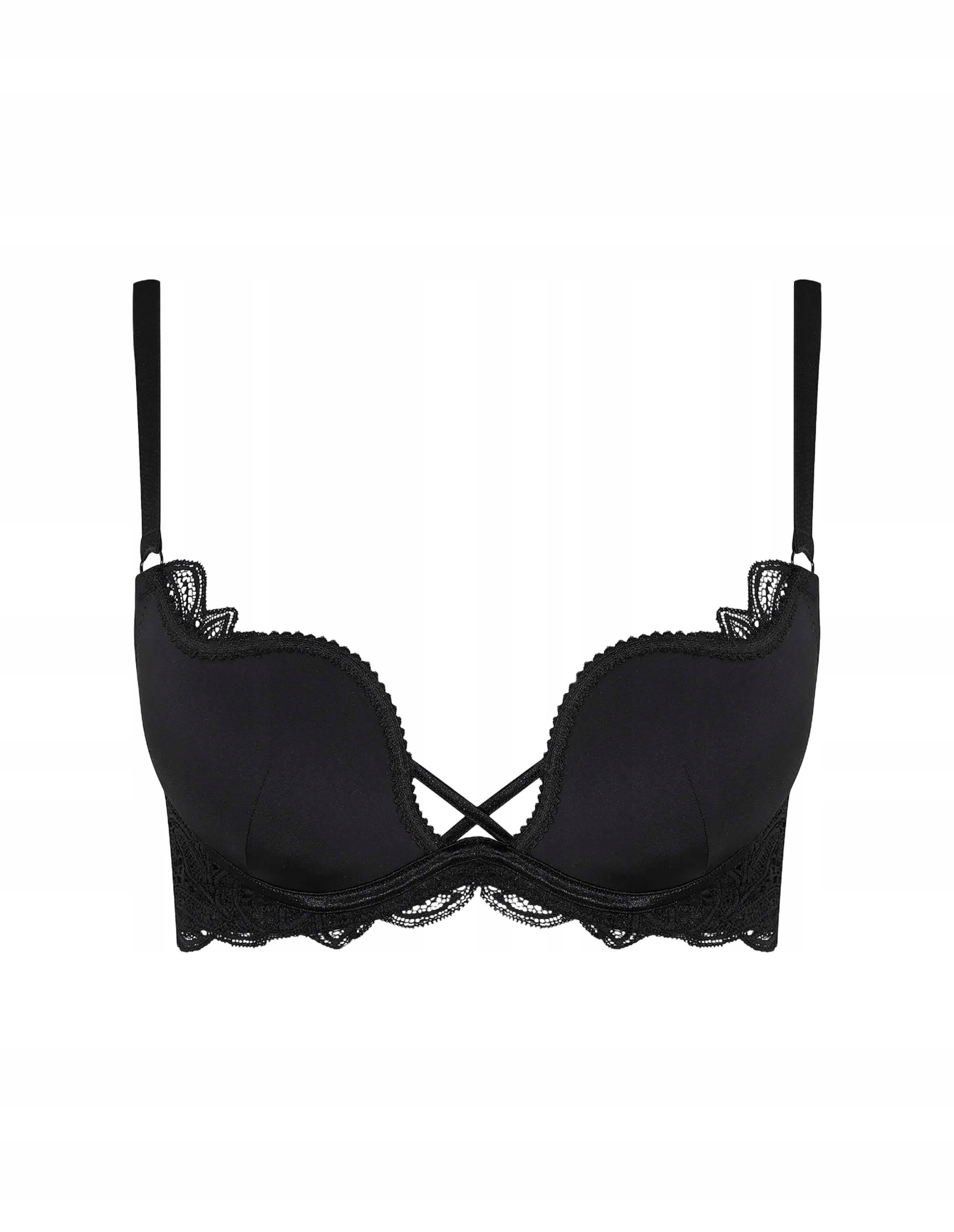 Biustonosz Push Up Stanik Czarny Claudia Bielizna Damska Esotiq 65F