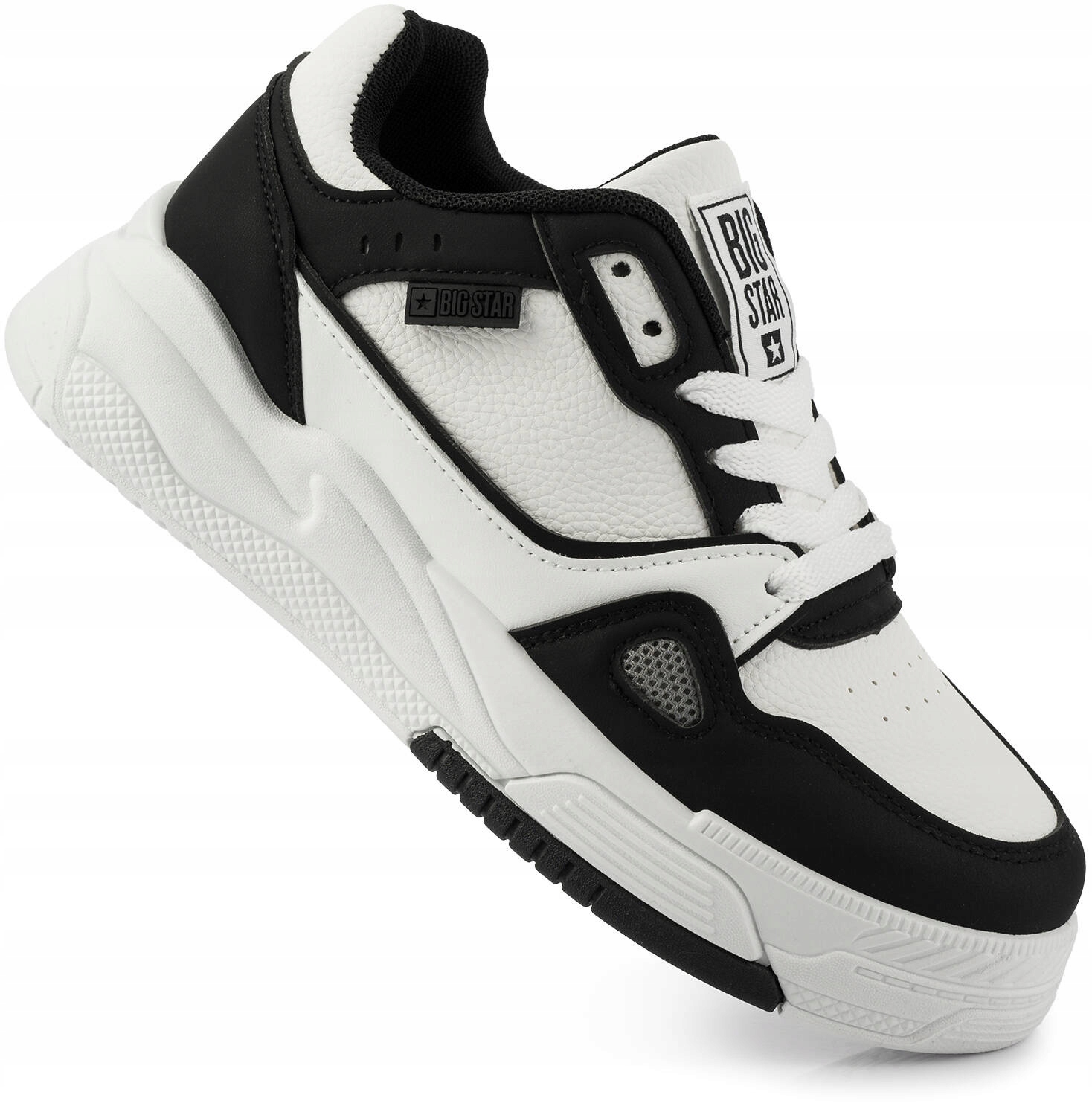 Big Star Damskie Sneakersy Buty Sportowe Biało Czarne Ekoskóra r. 38