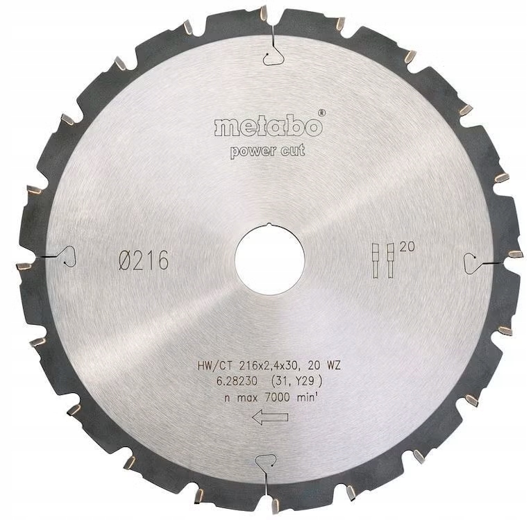 Metabo Kotoučová pila 216 x 2.4 x 30 mm 20 zubů na dřevo