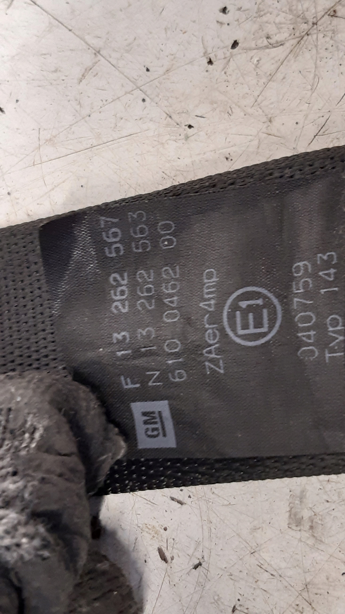 tension belt right front 13262567 Opel Corsa D