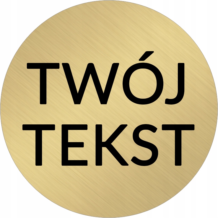 

Krążek wklejka aluminiowa Złota na medal 38 Nadruk