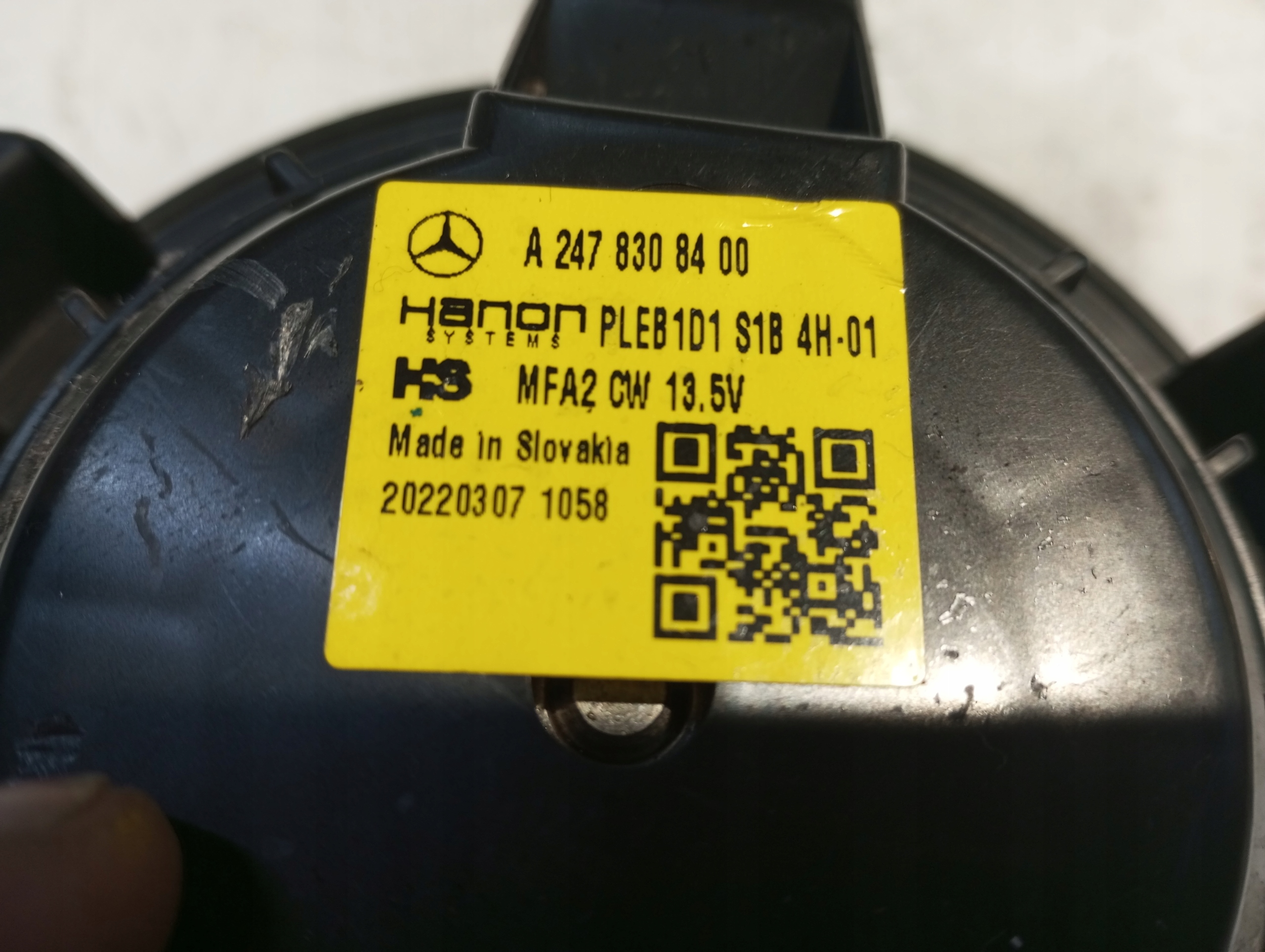 ventilátor topení MERCEDES B KLASA CLA A2478308400