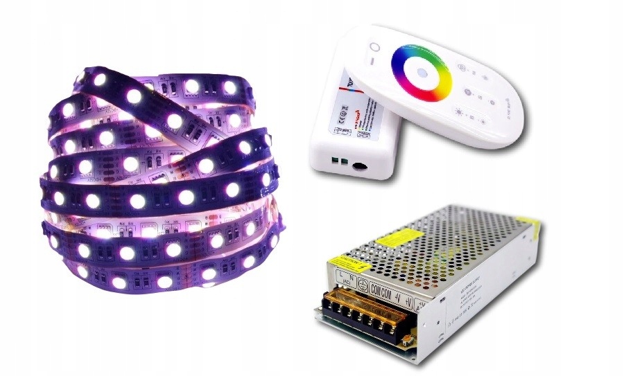 Sada Led osvětlovacích pásků Rgbw 4v1 barva bílá přírodní Mi-light 10 m