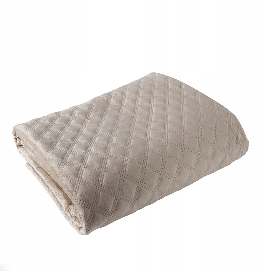 Prošívaný přehoz Velvi velvet 220x240 001 tmavě béžový