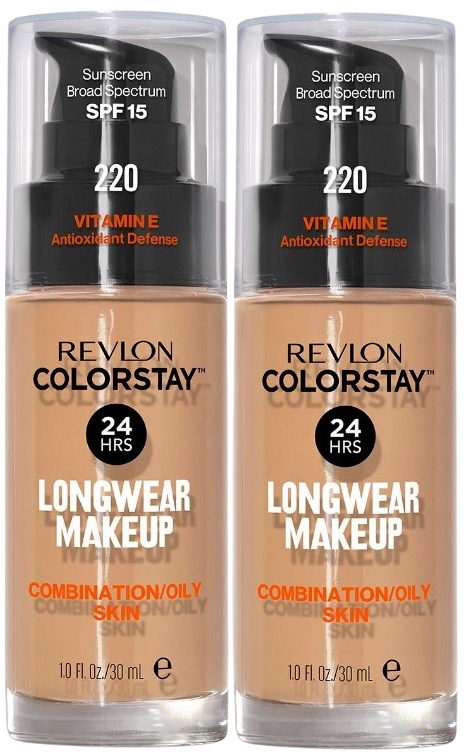 2 x REVLON PRIMER CS COMBI/OILY PUMPA 220 Natural Beige Zmiešaná pleť