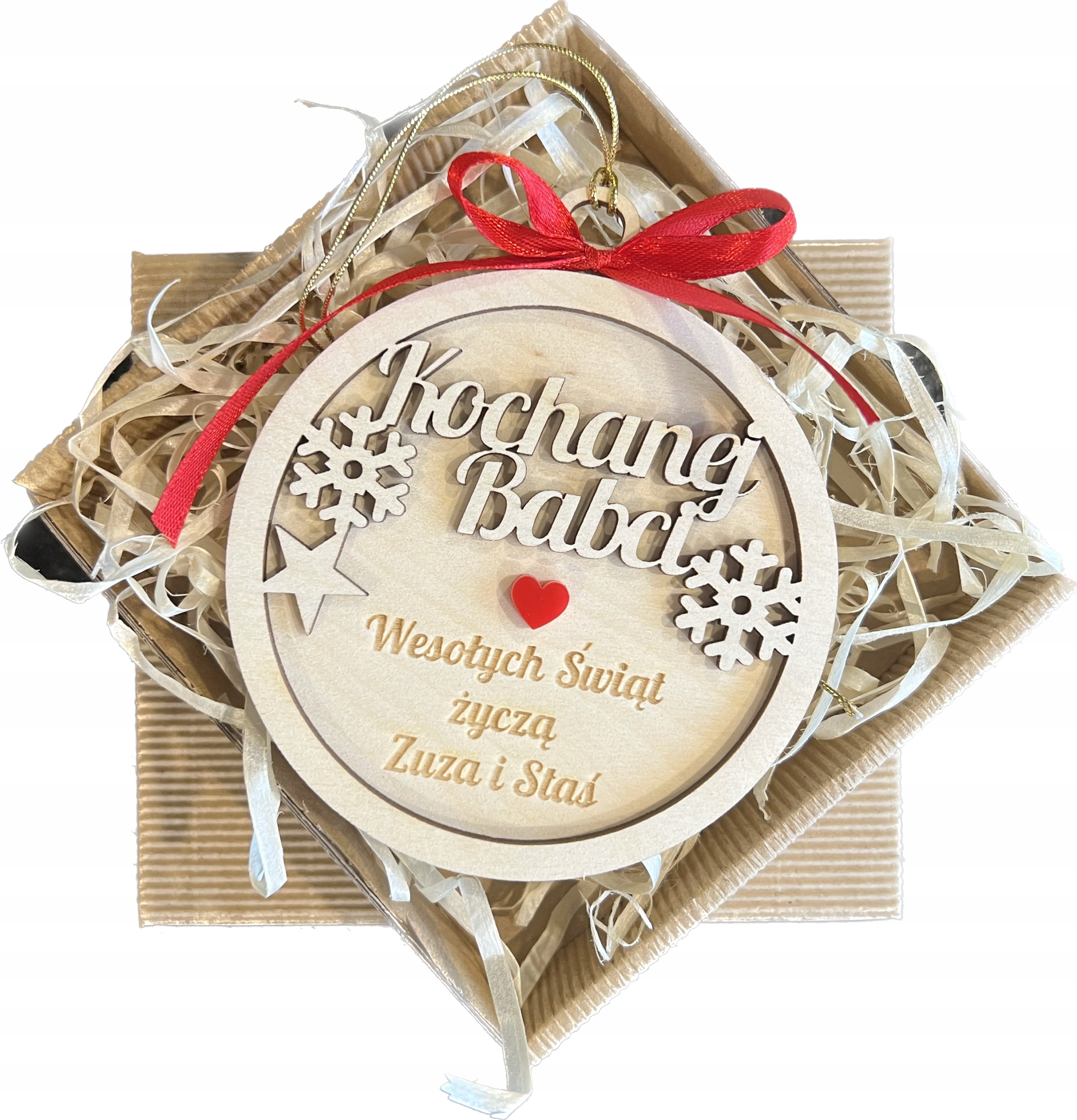 

Bombka Drewniana 3D dla babci dziadka