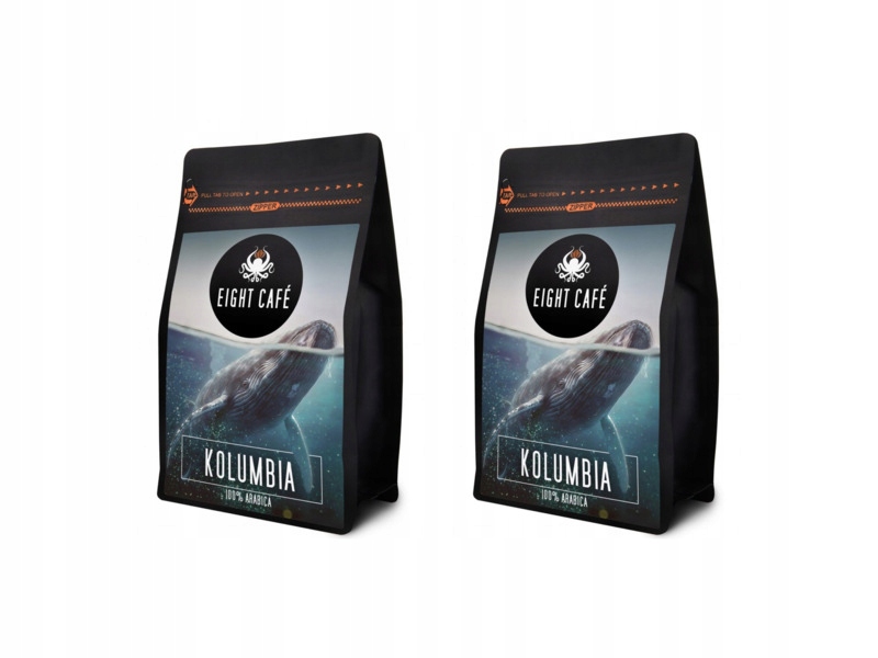 Kawa ziarnista Eight Cafe Kolumbia Arabica 2 x 500 g (Rzemieślnicza)