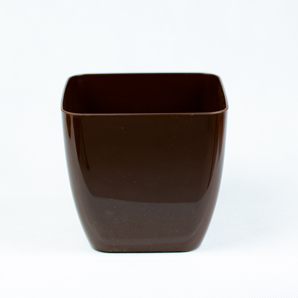 Doniczka Osłonka Kwadratowa 8x8 cm ŻÓŁTA Żółty Wysokość produktu 7 cm