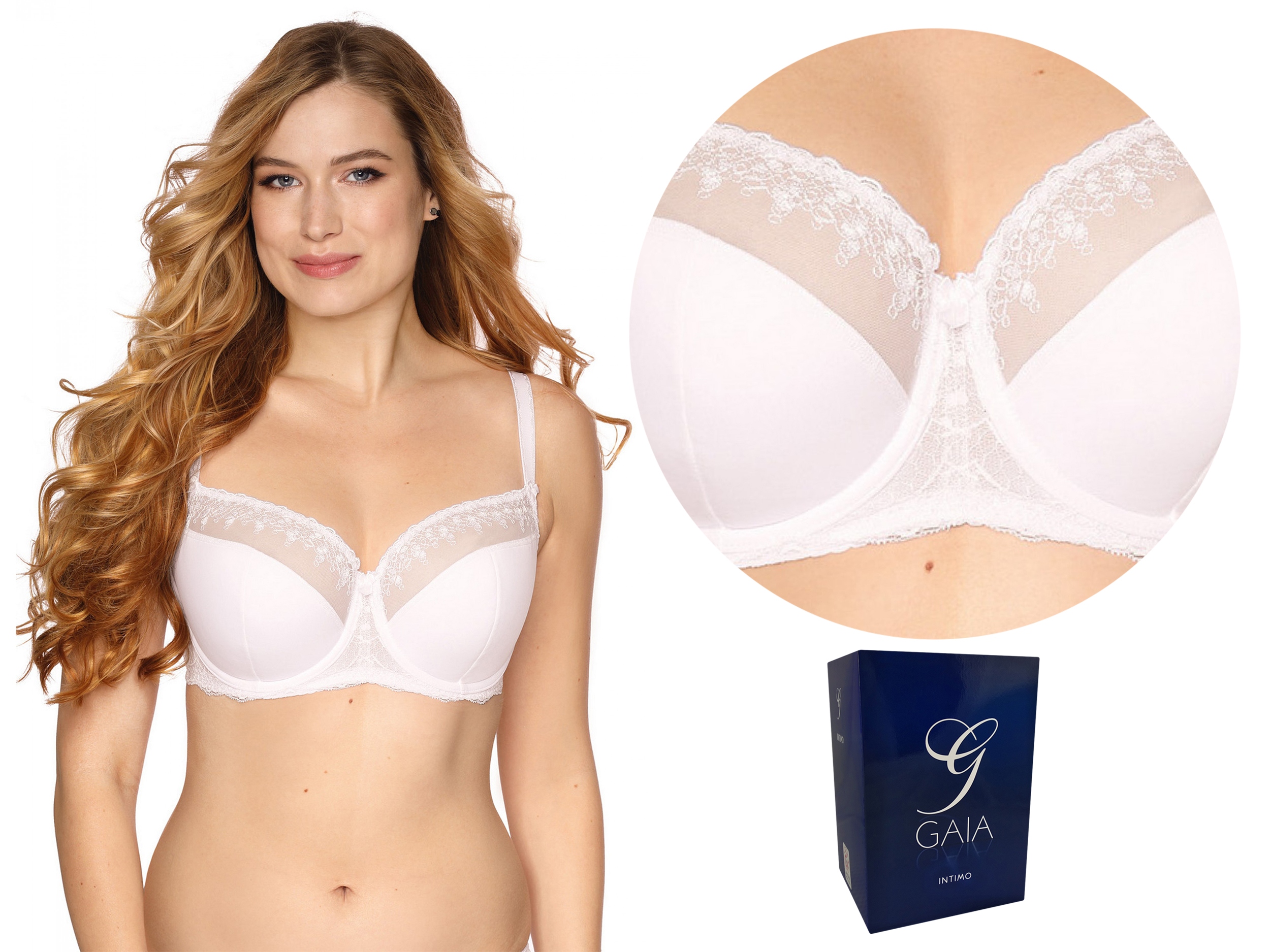 

Biustonosz Semi-Soft Gaia 877 Wendy, Biały, 80H