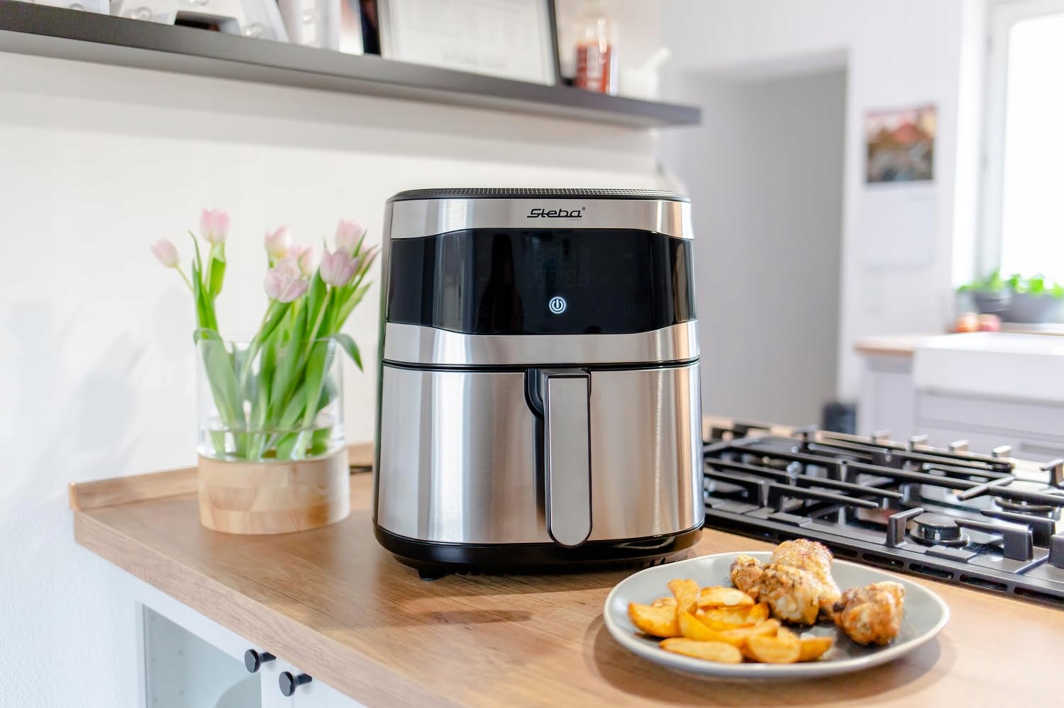 STEBA Frytkownica Beztłuszczowa 8L Ekran Dotykowy 8 Programów 1800W Timer — miniatura 5