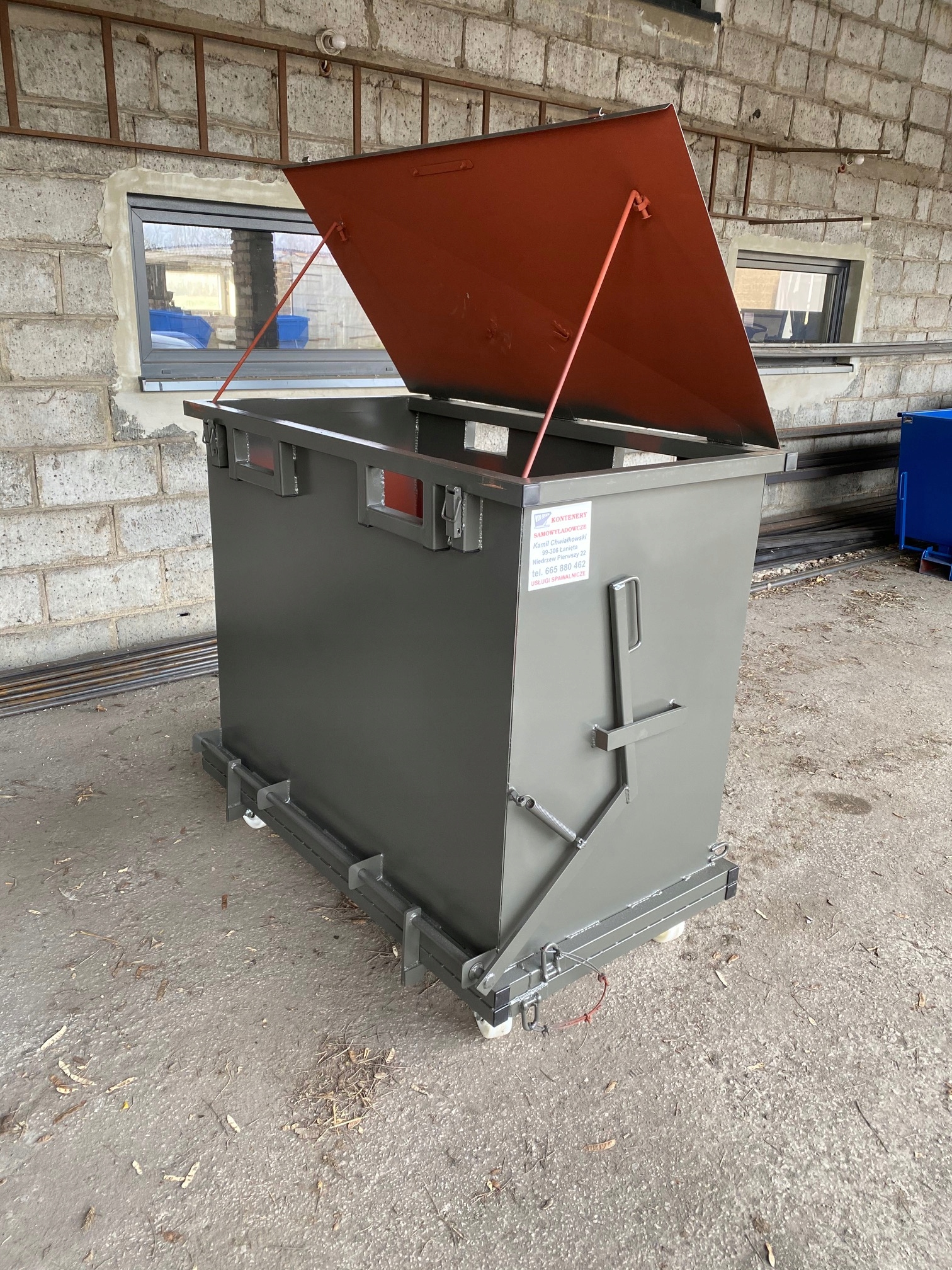 Kontener samowyładowczy z otwieranym dnem 1 m3 • Cena, Opinie