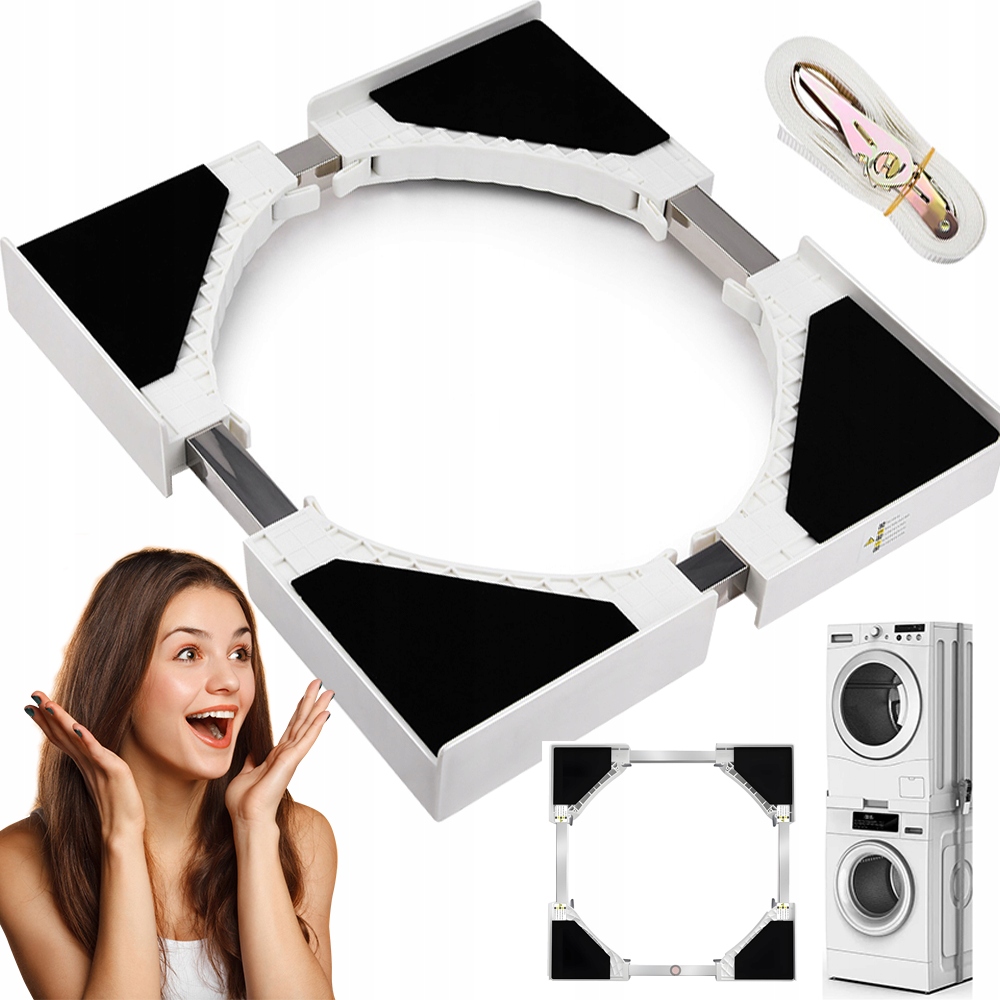 Uniwersalny Łącznik Do Pralki Z Suszarką Pralek Regulowany 46-66CM Z 8 Mata