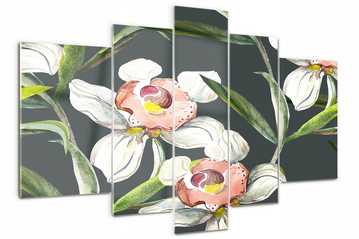 

Obraz szklany tryptyk na ścianę Kwiecisty wzór