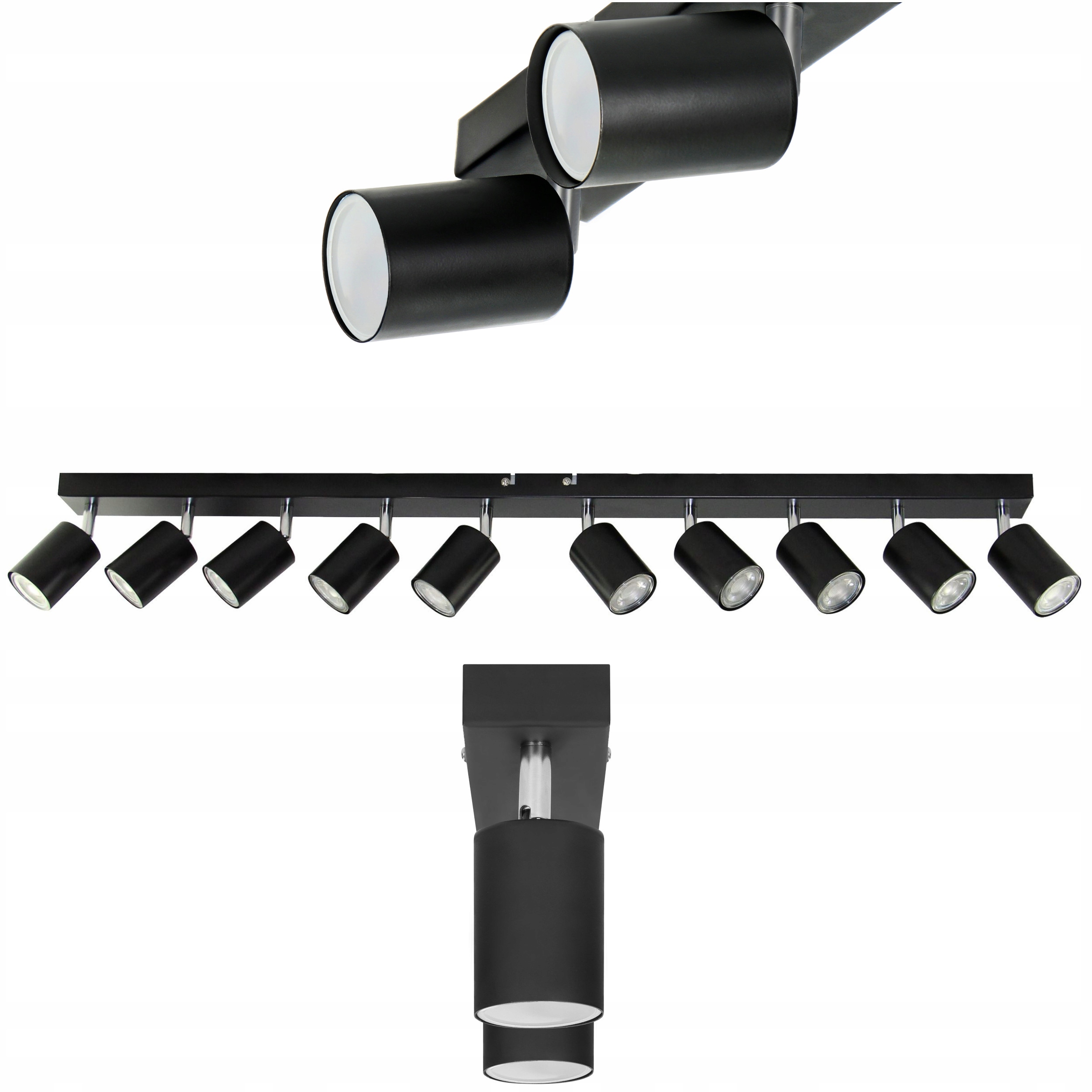 Lampa Stropná Nástenná Regulovatelná NÁSTENNÁ-stropná 10x50W GU10