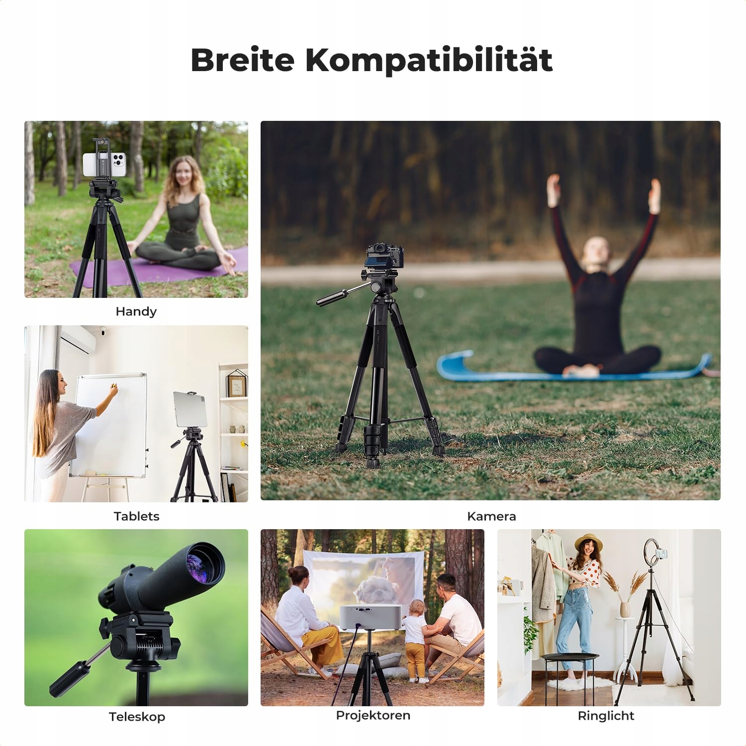 K&F CONCEPT Lekki Statyw 172cm Do Aparatów i Smartfonów Z Torbą — miniatura 8