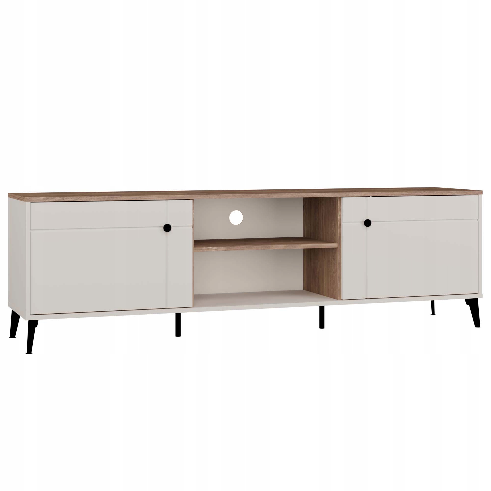 POINT 2D ШКАФ ДЛЯ ТЕЛЕВИЗОРА КАШЕМИР БЕЖЕВЫЙ ДУБ CASTELLO ШКАФ ДЛЯ ТЕЛЕВИЗОРА 2 ДВЕРИ ПОЛКИ