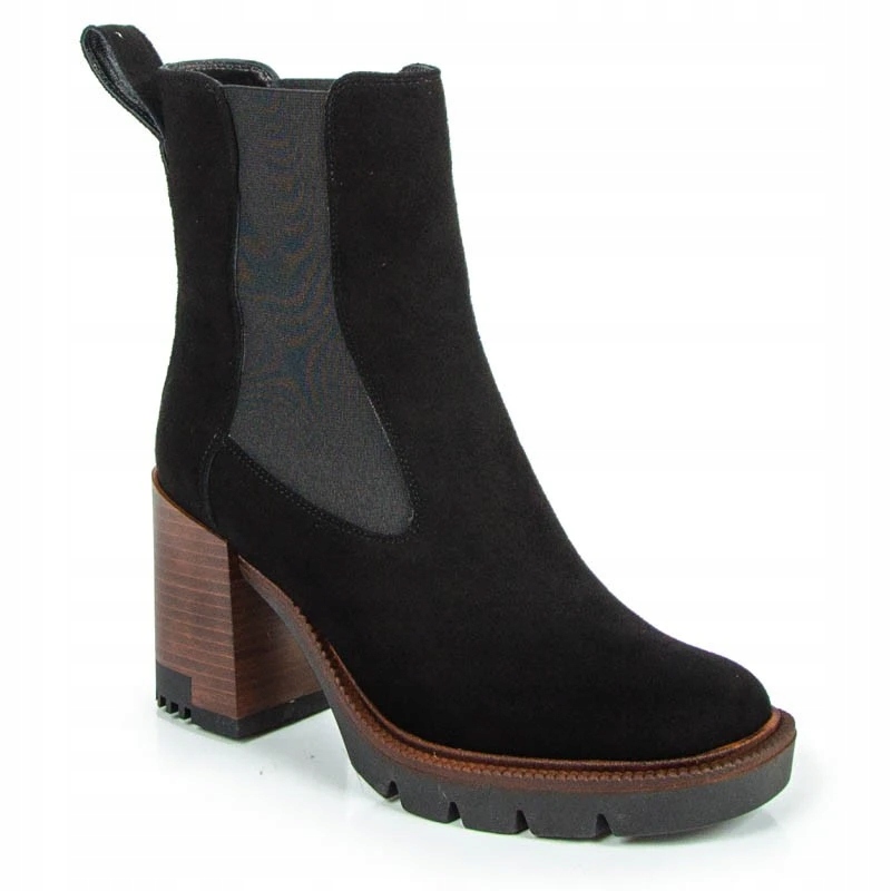 Visconi 2762365 Kotníkové Boty Sloupek Semišová Kůže Černá 37