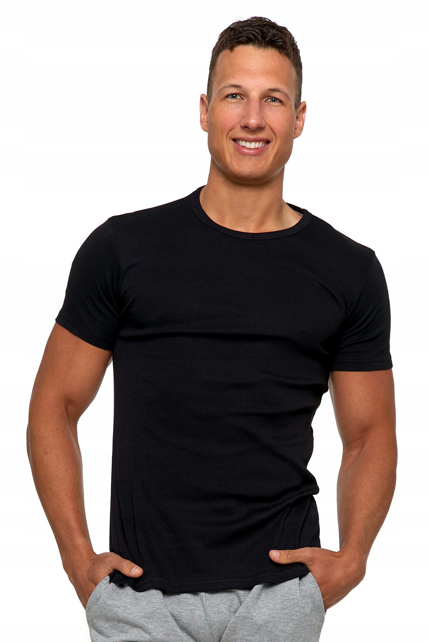 KOSZULKA MĘSKA PODKOSZULKI BIAŁA I CZARNA BAWEŁNIANA MORAJ R.M ZESTAW 2-PAK Marka Moraj