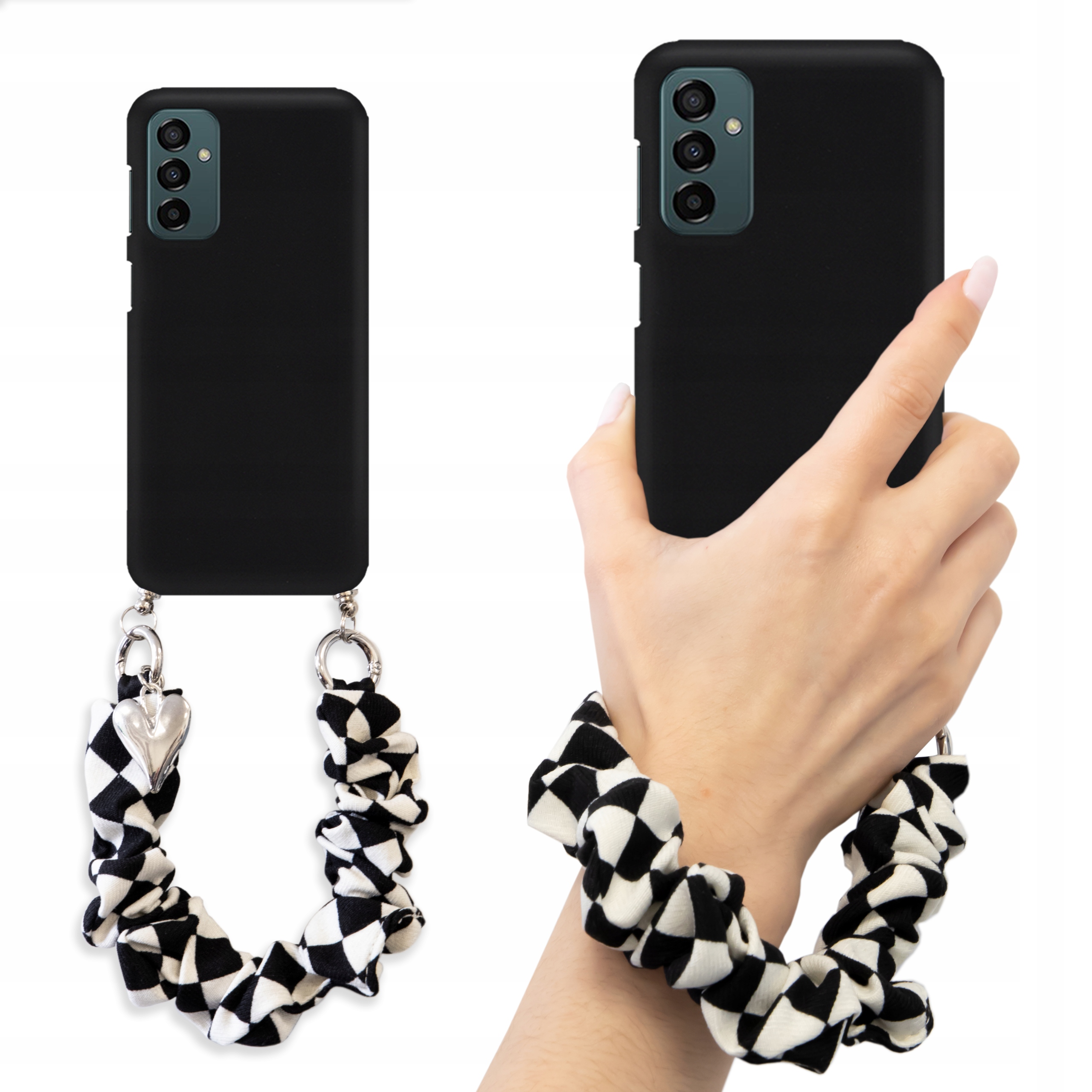 Matné Puzdro Na Samsung M13 4G, Retiazka Šachovnica