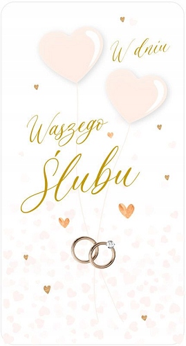 Prezenty ślubne Kartki z życzeniami Premium PM230