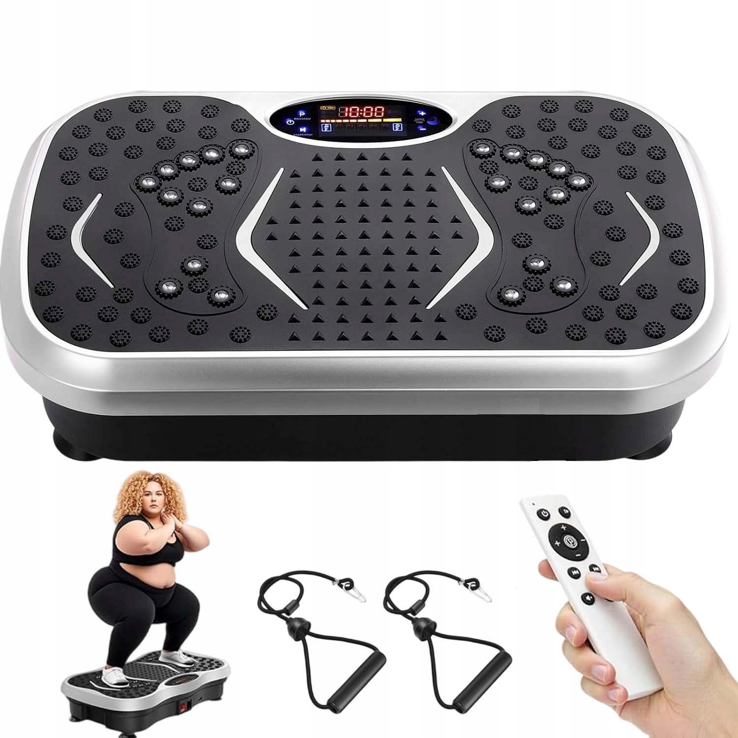 Wibracyjna Platform Z LCD 99 Poziomów 5 Programów 200W Trening W Domu