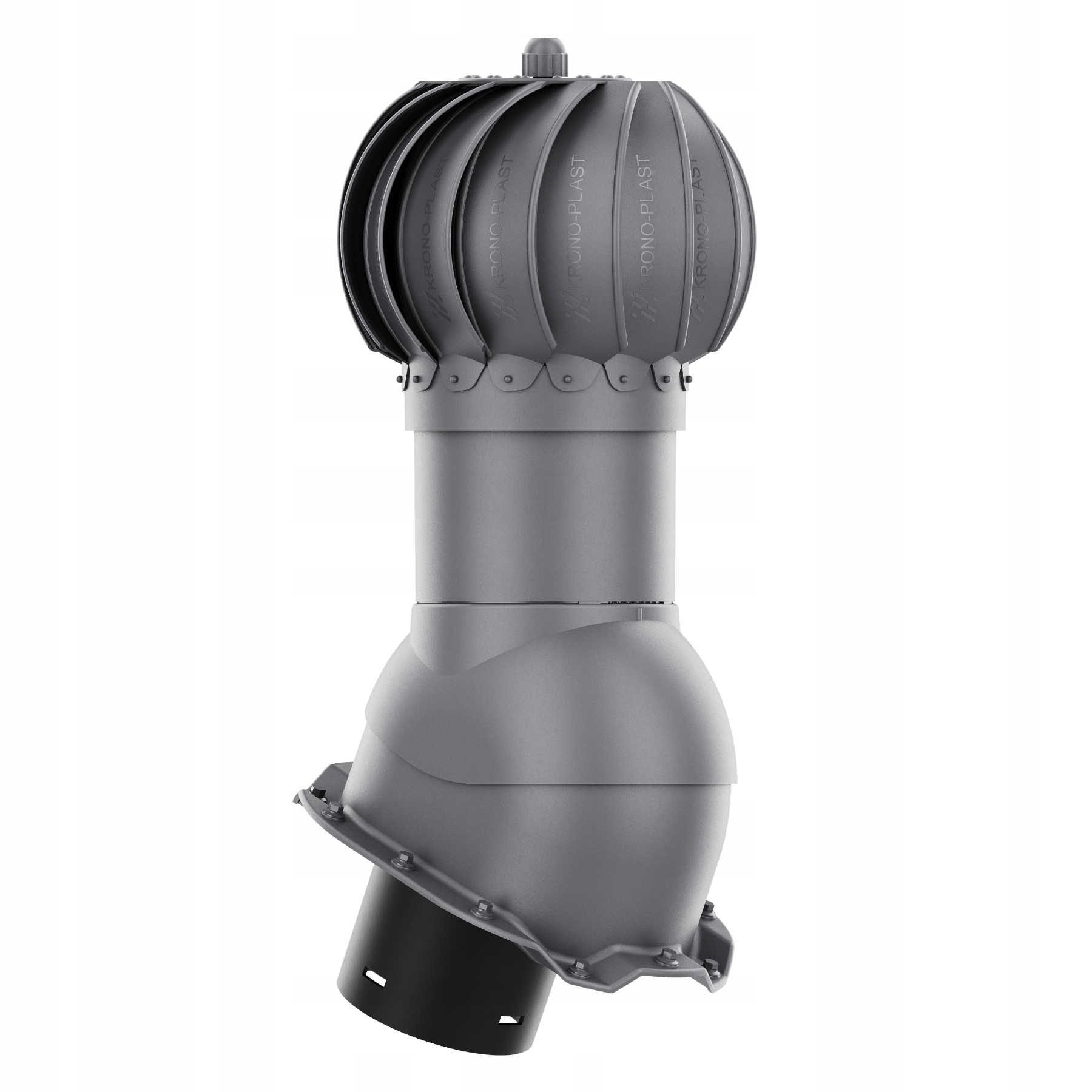 Rotační kulový Větrací komín , fi125, Trapézový, T14, Grafit 7024