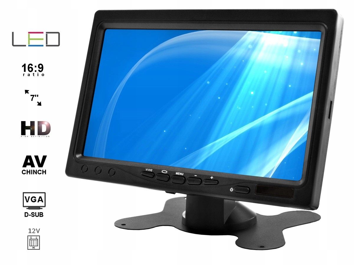 Monitor samochodowy 7'' VGA AV 12V Marka Nvox