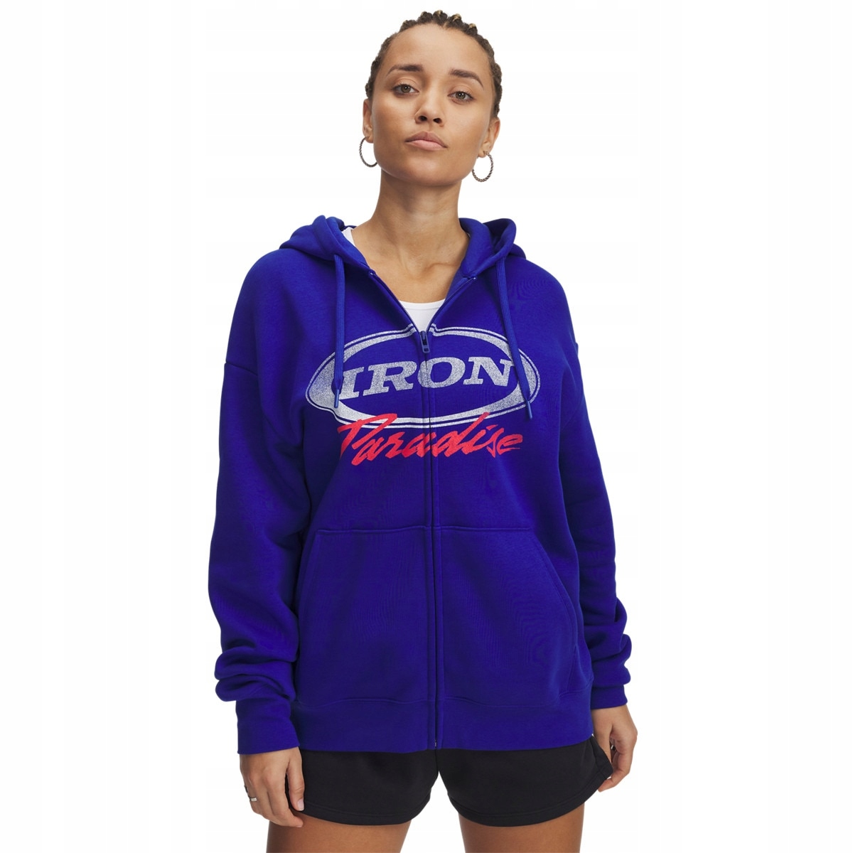Damska bluza dresowa Under Armour Project Rock Iron Paradise Niebieski L