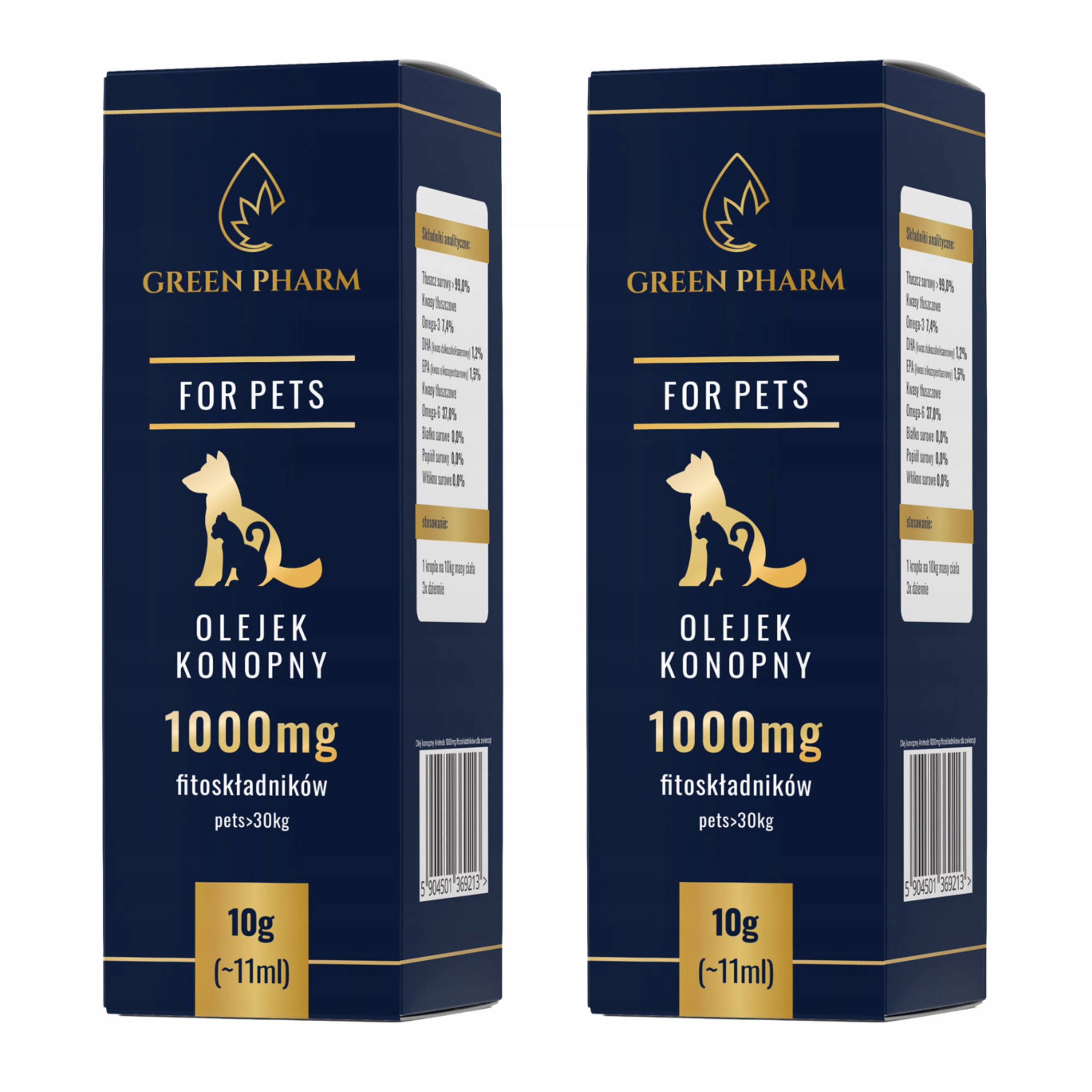 Levně 2x Cbd konopný olej 10% 11 ml Pro Psa Kočku Bez Thc Veterinárního přípravku