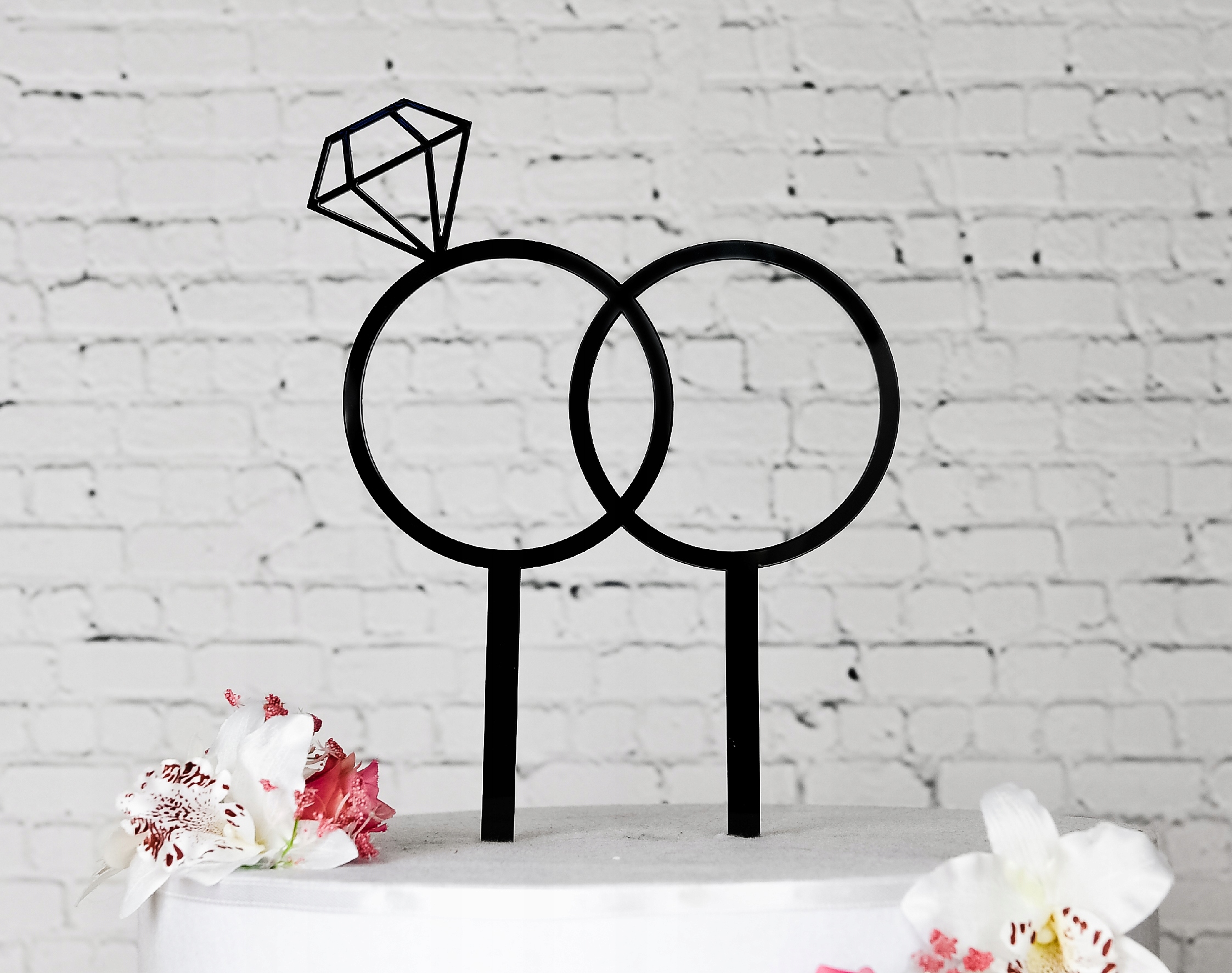 Topper TŚC-81- "Obrączki" Czarny Marka Dekor Laser