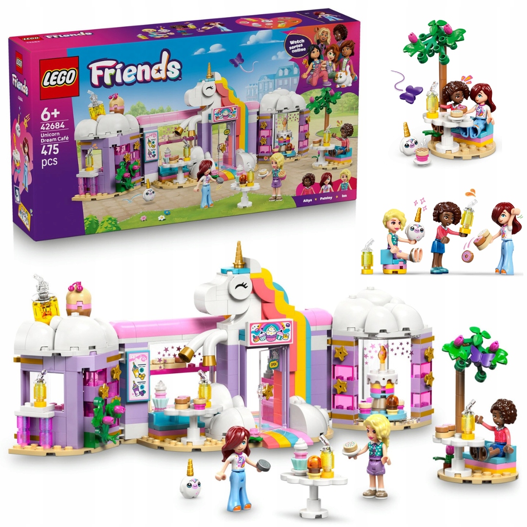 Lego 42684 Friends Jednorožcová kavárna Sada s duhovou kavárnou