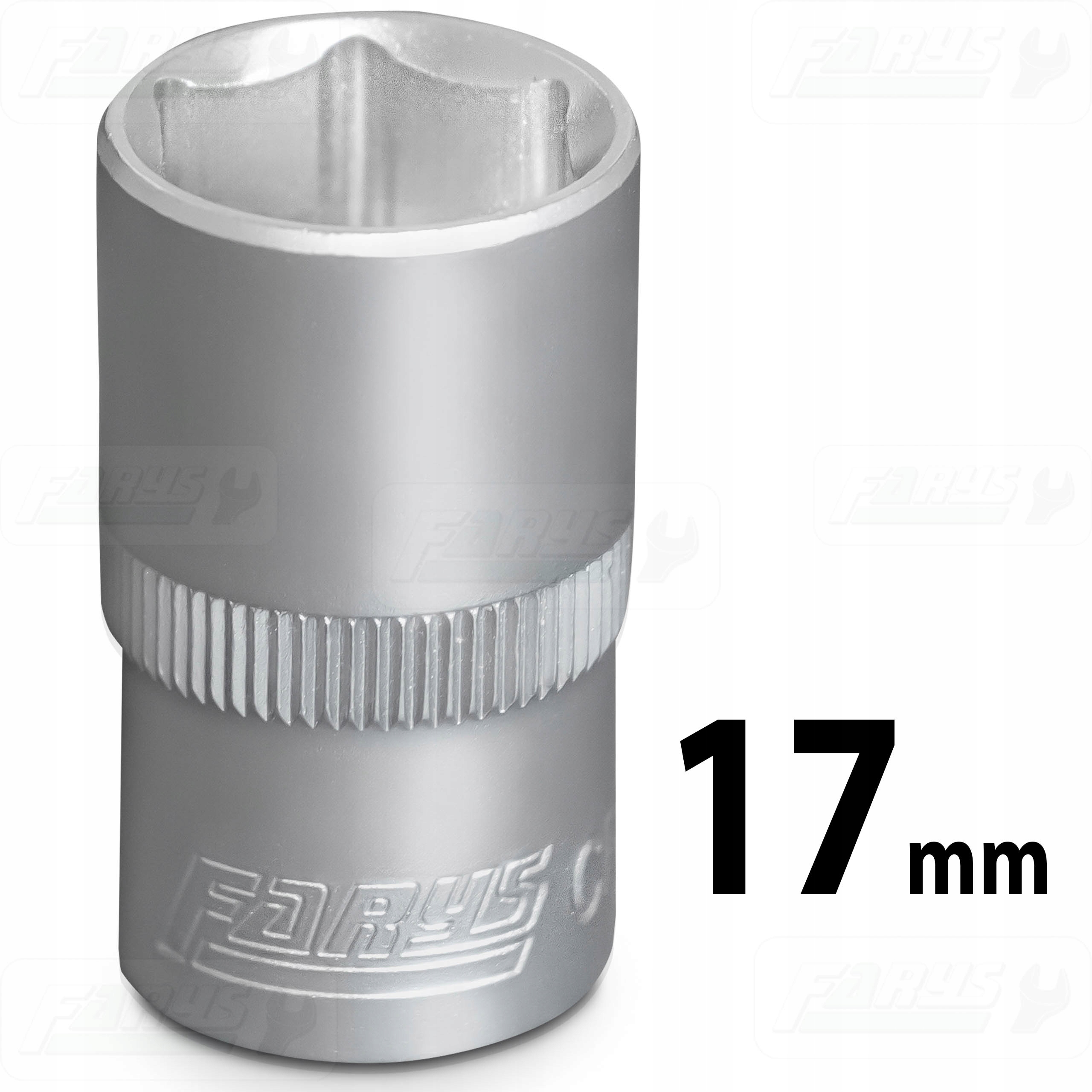 Nasadka 17mm 1/2" Sześciokątna Krótka 6-kątna CrV Mocna Farys FR1210