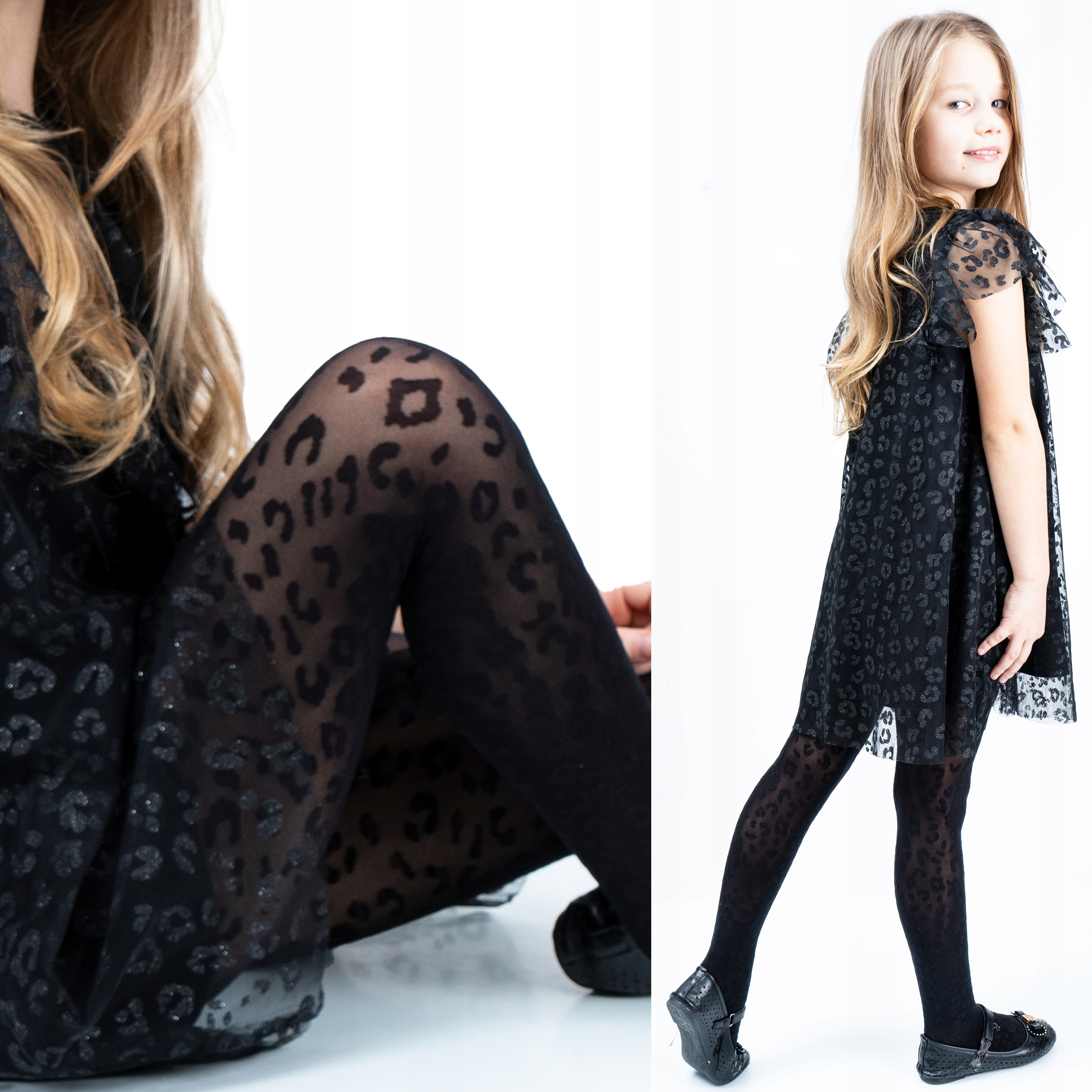 

Rajstopy dziecięce dziewczęce Wednesday Addams