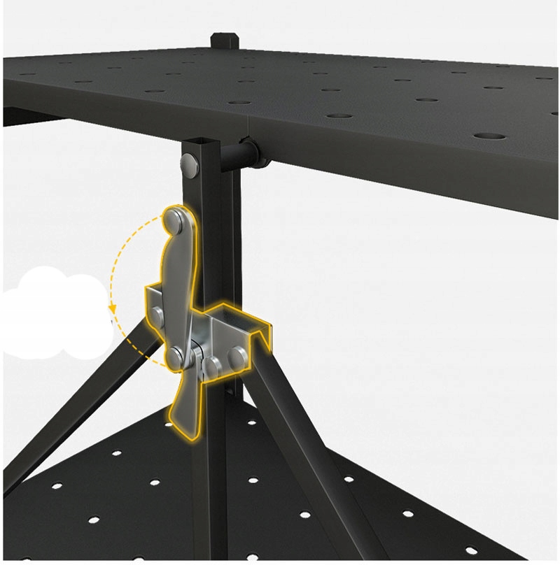 SKŁADANY MOBLILNY CZARNY REGAŁ NA KÓŁKACH 5 POZIOMÓW PÓŁKI Marka MAXXLLC