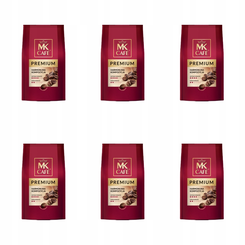 Mk Cafe Premium 1 kg kawa palona ziarnista X6