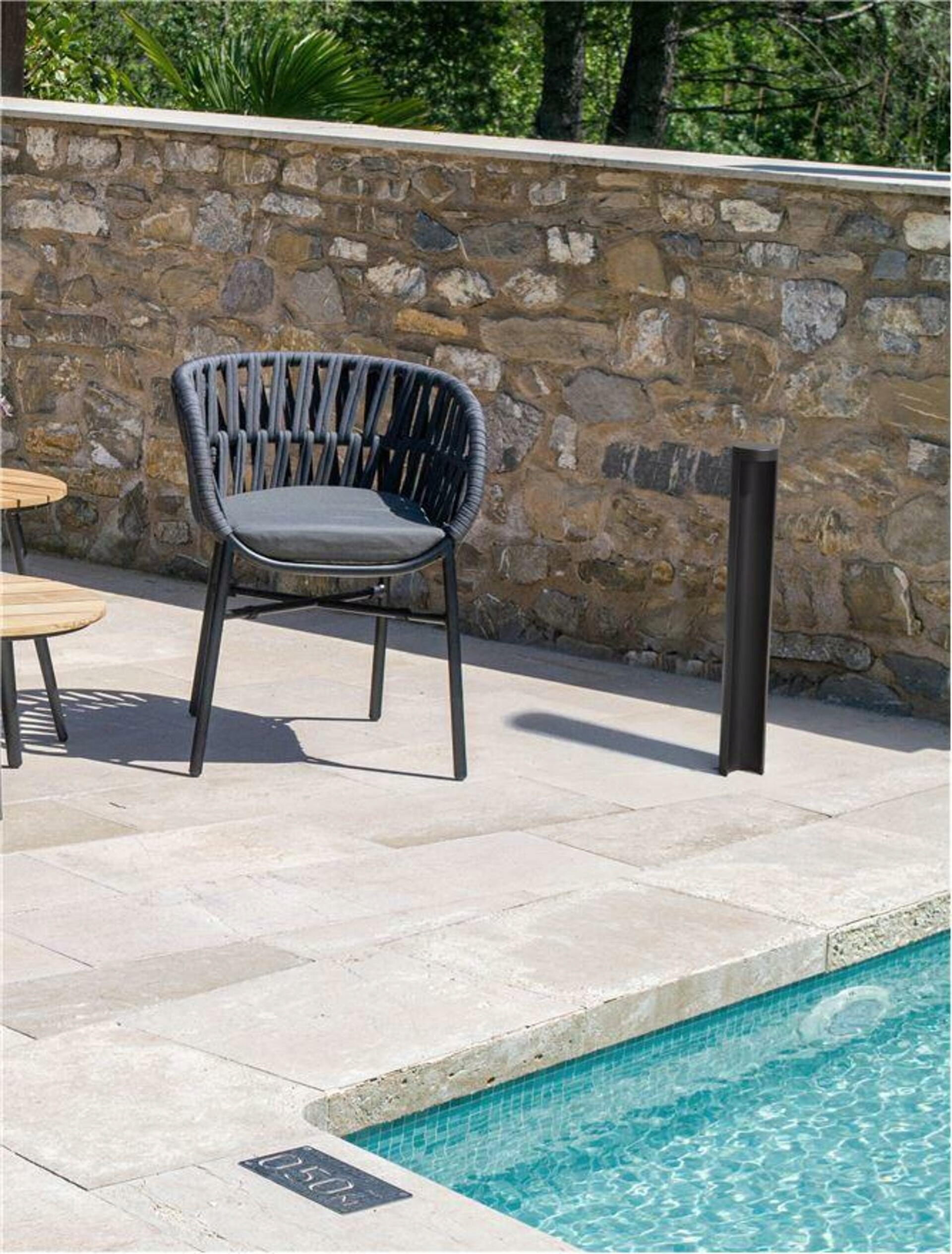 Nova Luce venkovní sloupkové svítidlo Tien černý hliník a čiré sklo Led 8.5