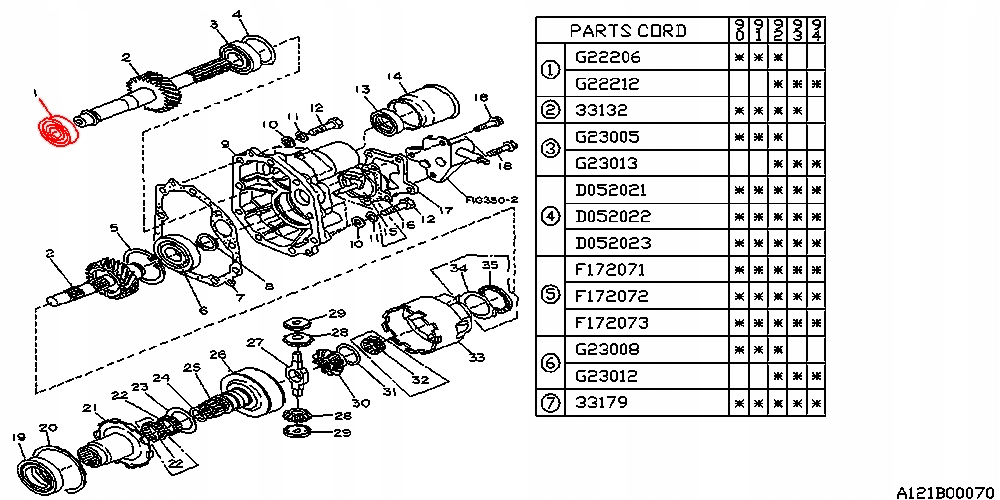 SUBARU ŁOŻYSKO MECHANIZMU RÓŻNICOWEGO TYŁ 22x56x16 Producent części Subaru OE