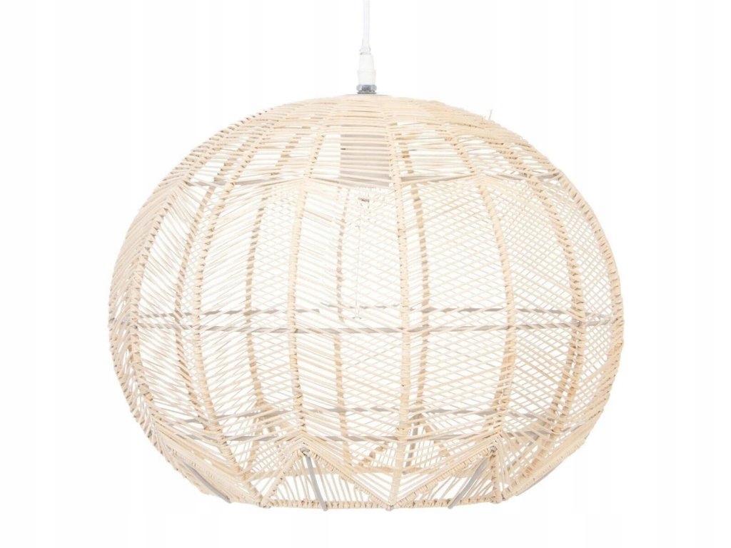 Závesné svietidlo nad stôl Kita, ratanové, O 38 cm