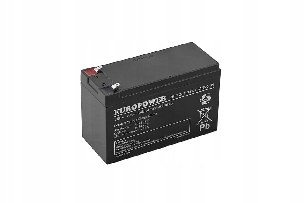 Akumulátor 12V/7,2Ah EP7,2-12 Europower