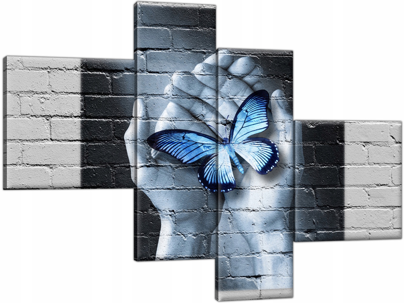 

Motyl na dłoniach Abstrakcja 100x70 Piękny obraz