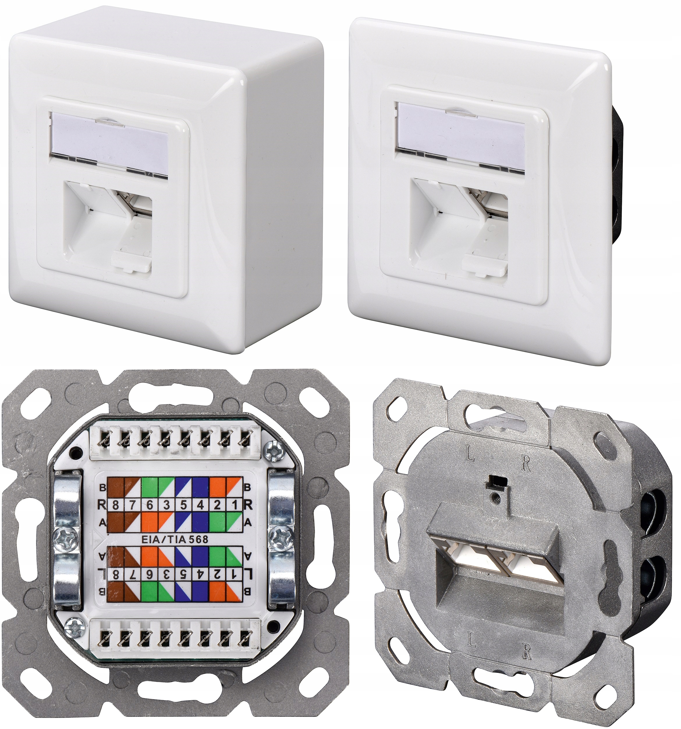 

Digitus Gniazdo Natynkowe Sieciowe RJ45 Stp KAT.6