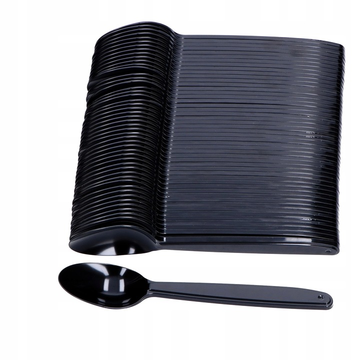 

Łyżeczki plastikowe czarne Mocne 13cm 50szt