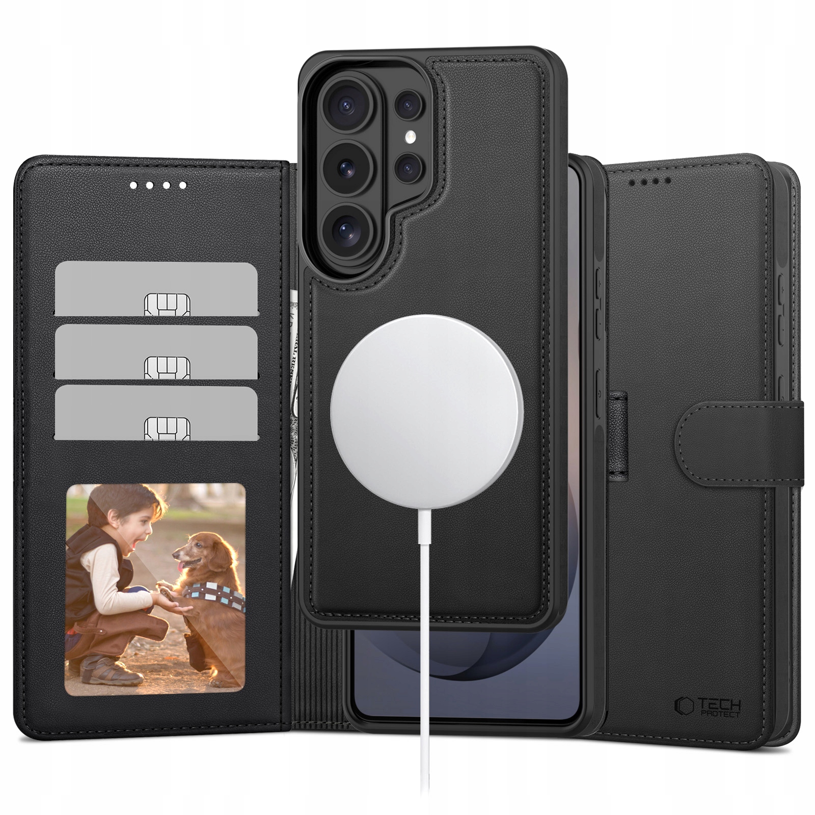 Tech- Protect Wallet MagSafe Galaxy S26 Ultra Matte Black Tech- Protect