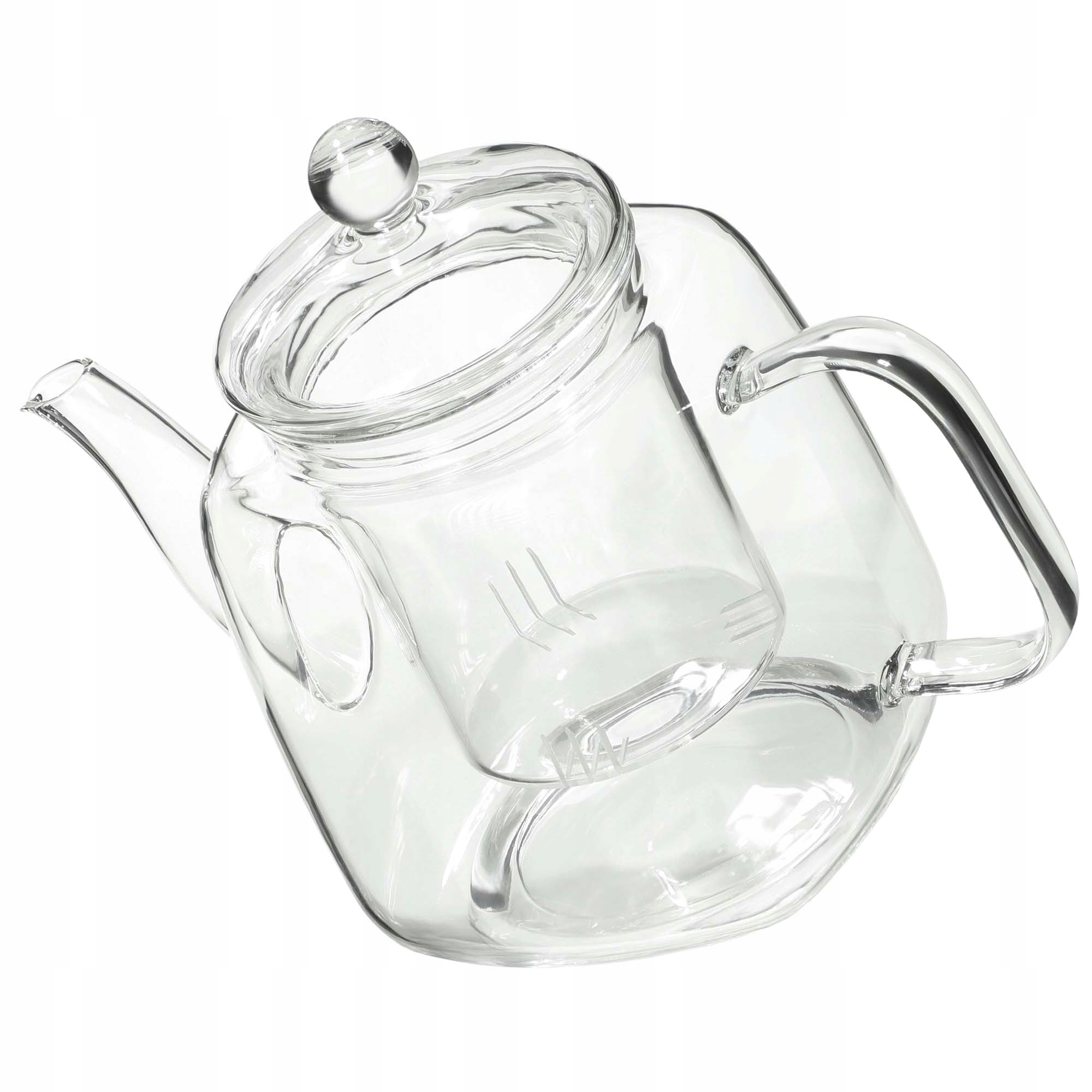 DZBANEK ZAPARZACZ DO HERBATY SZKLANY DO PARZENIA ZIÓŁ Z POKRYWKĄ 1L Kolor przezroczysty